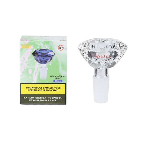 Dokha Diamond Shine Bowl Drop Cone Glass Pipe 14mm Shisha Glass