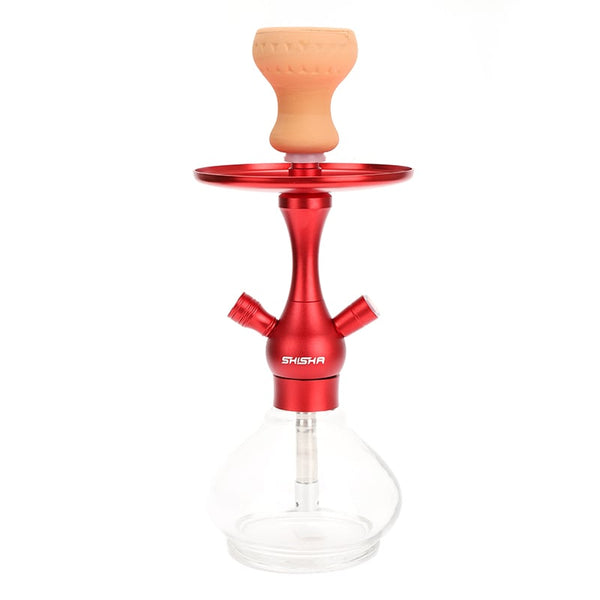 Shisha Glass Round Base Hookah 1xHose 35cm Shisha Glass