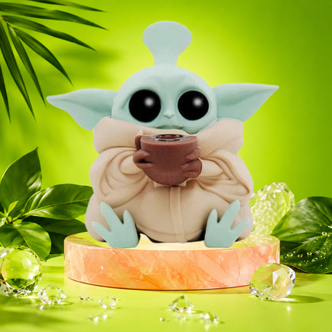 Shishaglass Silicone Baby Yoda Waterpipe Vase 13cm