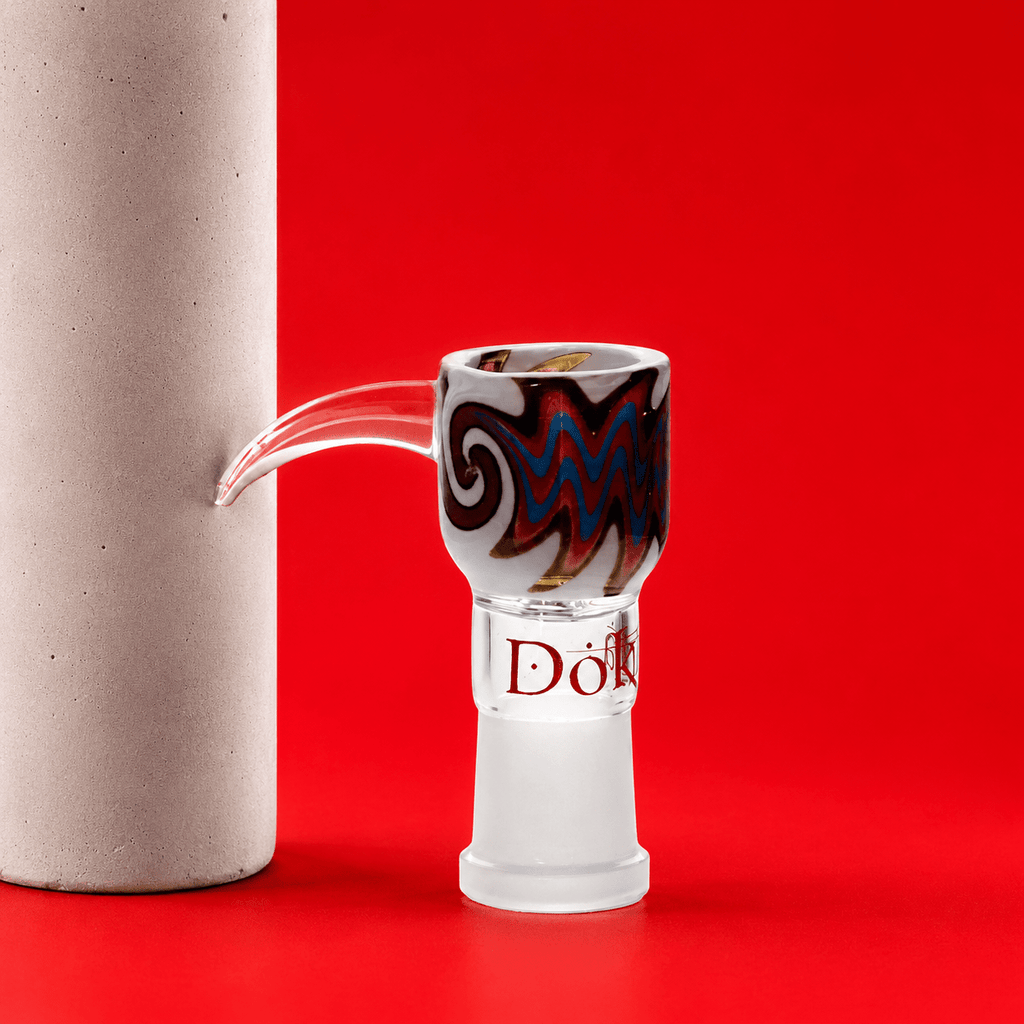 14mm Female Dokha Glass Spiral Decoration Shisha Bowl 247GC | Shisha Glass