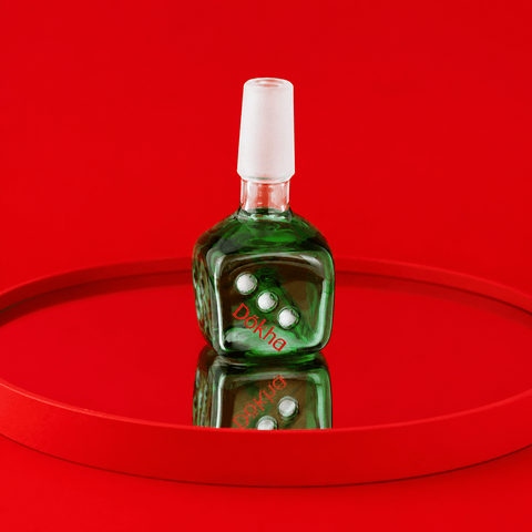 14mm Male Dokha Glass Dice Shape Shisha Bowl | Shisha Glass