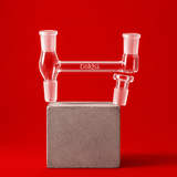 14mm/14mm Male to Female Double Glass Adapter with extra way-block accessory | Shisha Glass