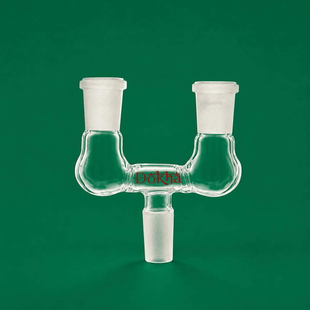 18mm/14mm Male to Female Double Glass Adapter | Shisha Glass