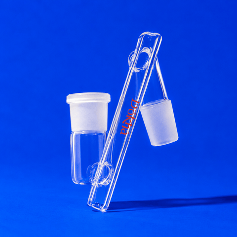 18mm/18mm Male to Female Cross Shape Glass Adapter | Shisha Glass