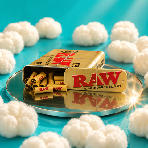 RAW Natural Unrefined 100 Tip Pre-Rolled Tin