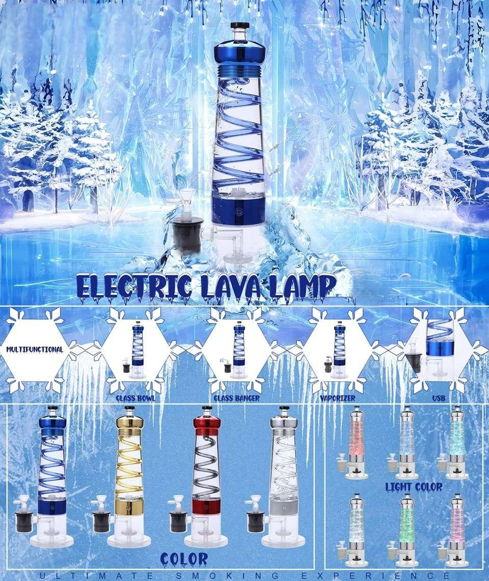 Shishaglass Electric Lava Lamp Waterpipe 33.5cm