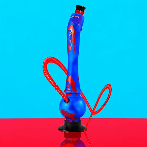 Acrylic Curve Neck Round Base Waterpipe 40cm | Shisha Glass
