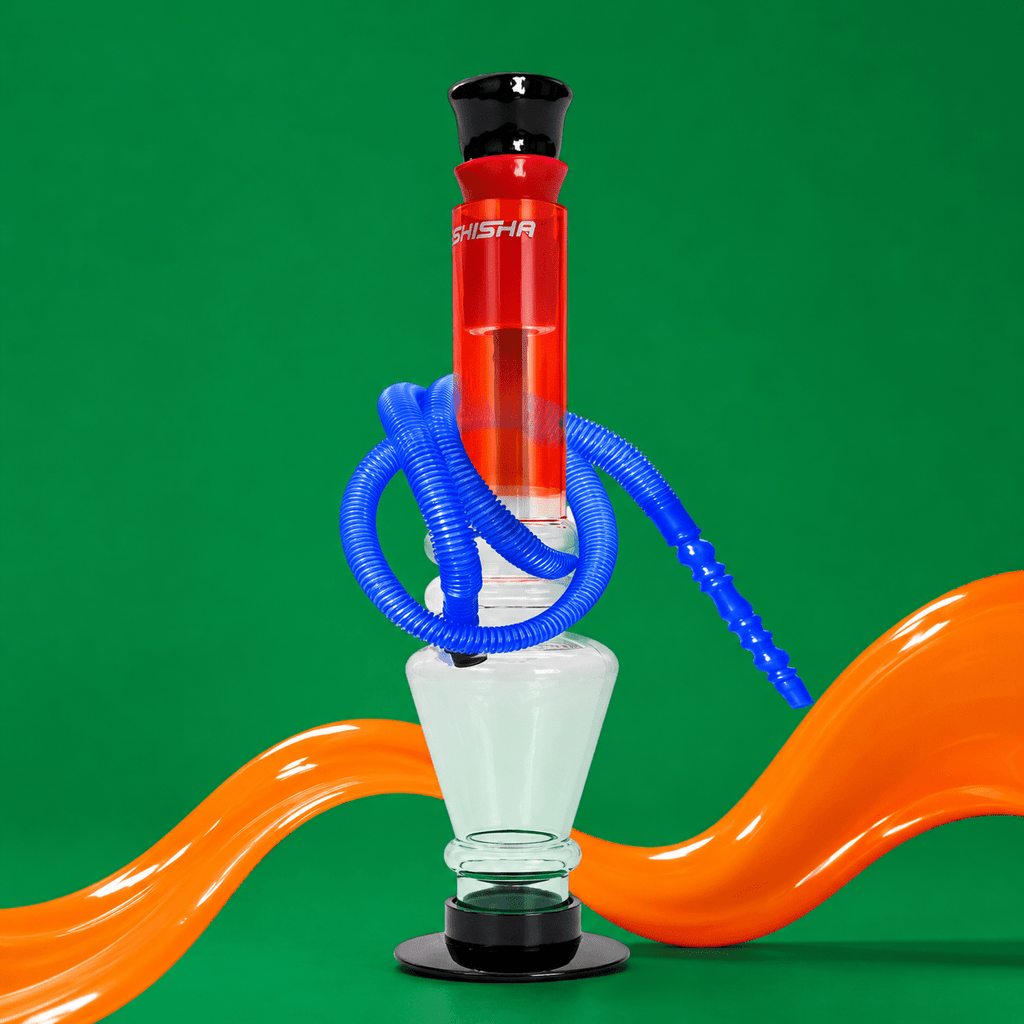 Acrylic Round Base Waterpipe With Gradient Colours 33cm | Shisha Glass