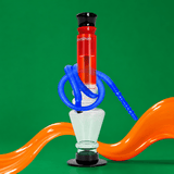 Acrylic Round Base Waterpipe With Gradient Colours 33cm | Shisha Glass