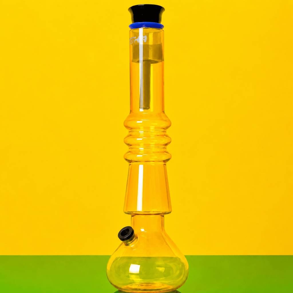 Acrylic Round Base with Triple Ring Neck Waterpipe 32cm | Shisha Glass