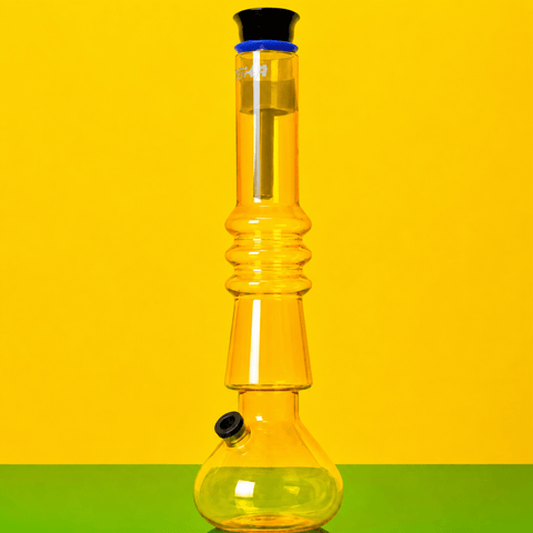 Acrylic Round Base with Triple Ring Neck Waterpipe 32cm | Shisha Glass