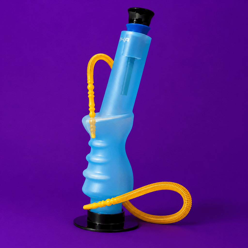 Acrylic Wide Round Base Bent Neck Waterpipe 32cm | Shisha Glass