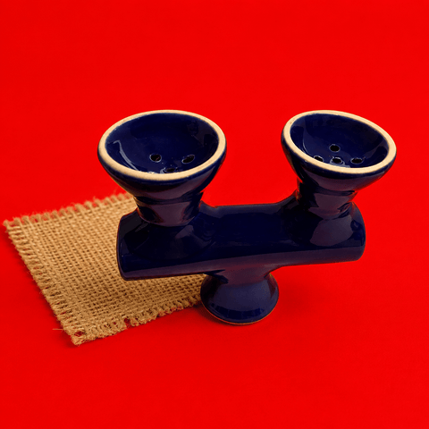 Badshah Double Head Hookah Bowl | Shisha Glass