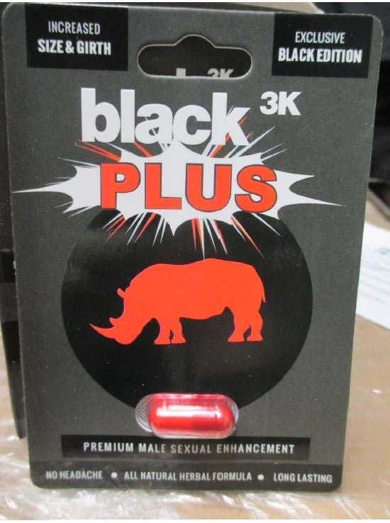 Black Plus 3K Sex Pill 1pc | Shisha Glass