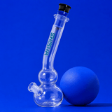 Bubble Curve Neck Round Base Glass Waterpipe 21cm | Shisha Glass