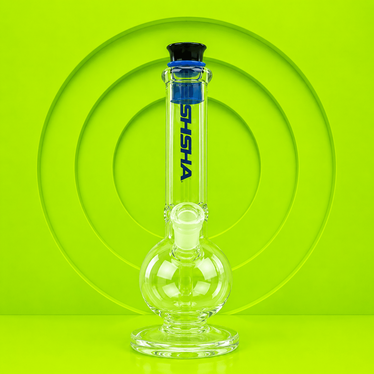 Bubble Round Base Glass Waterpipe With Ice Catcher 31cm | Shisha Glass