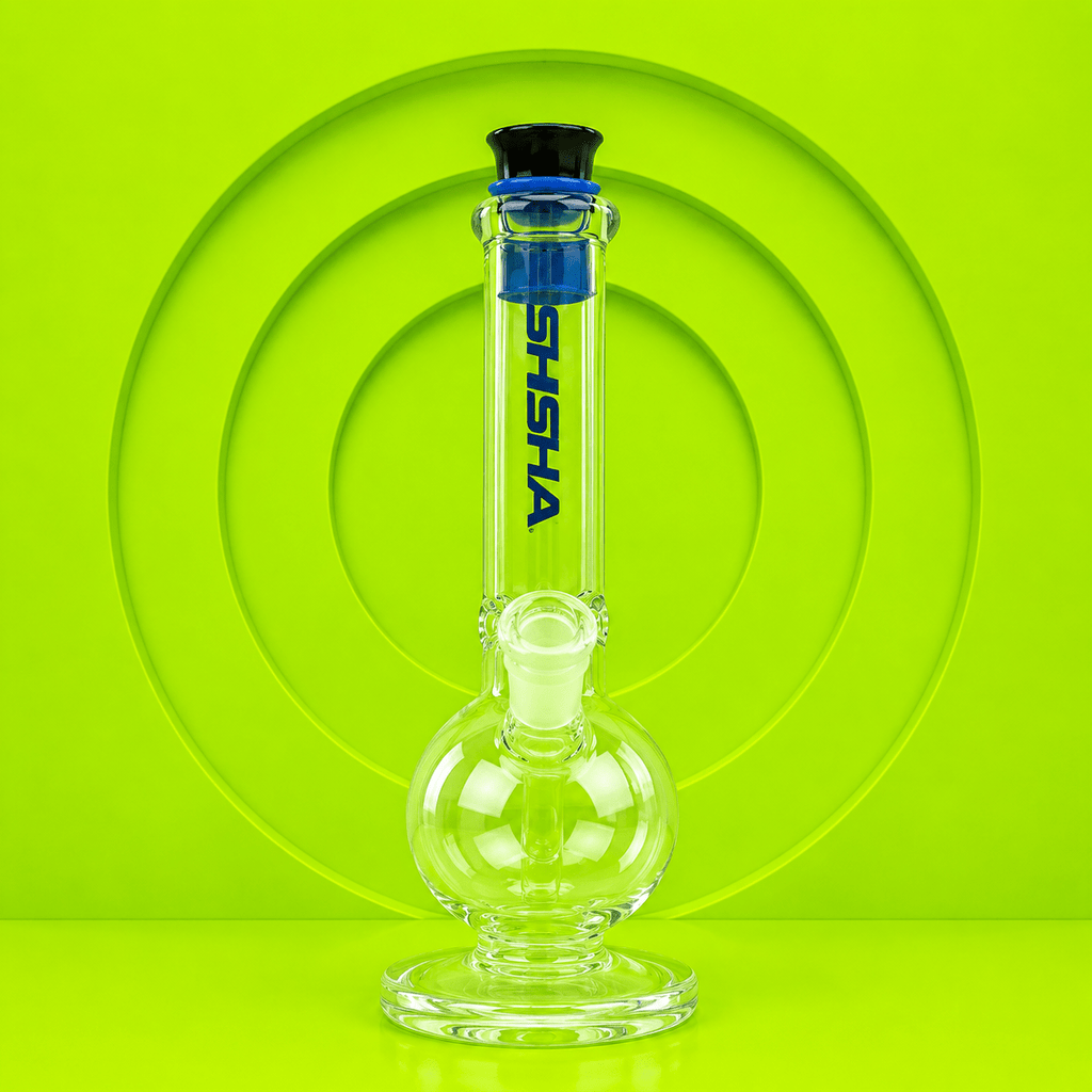 Bubble Round Base Glass Waterpipe With Ice Catcher 31cm | Shisha Glass