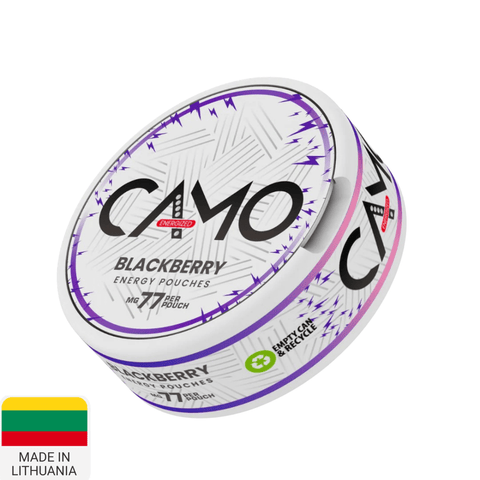 CAMO Blackberry Caffeine Pouch | Shisha Glass