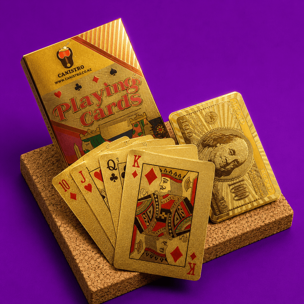 Canistro Deluxe Gold Foil Playing Cards | Shisha Glass