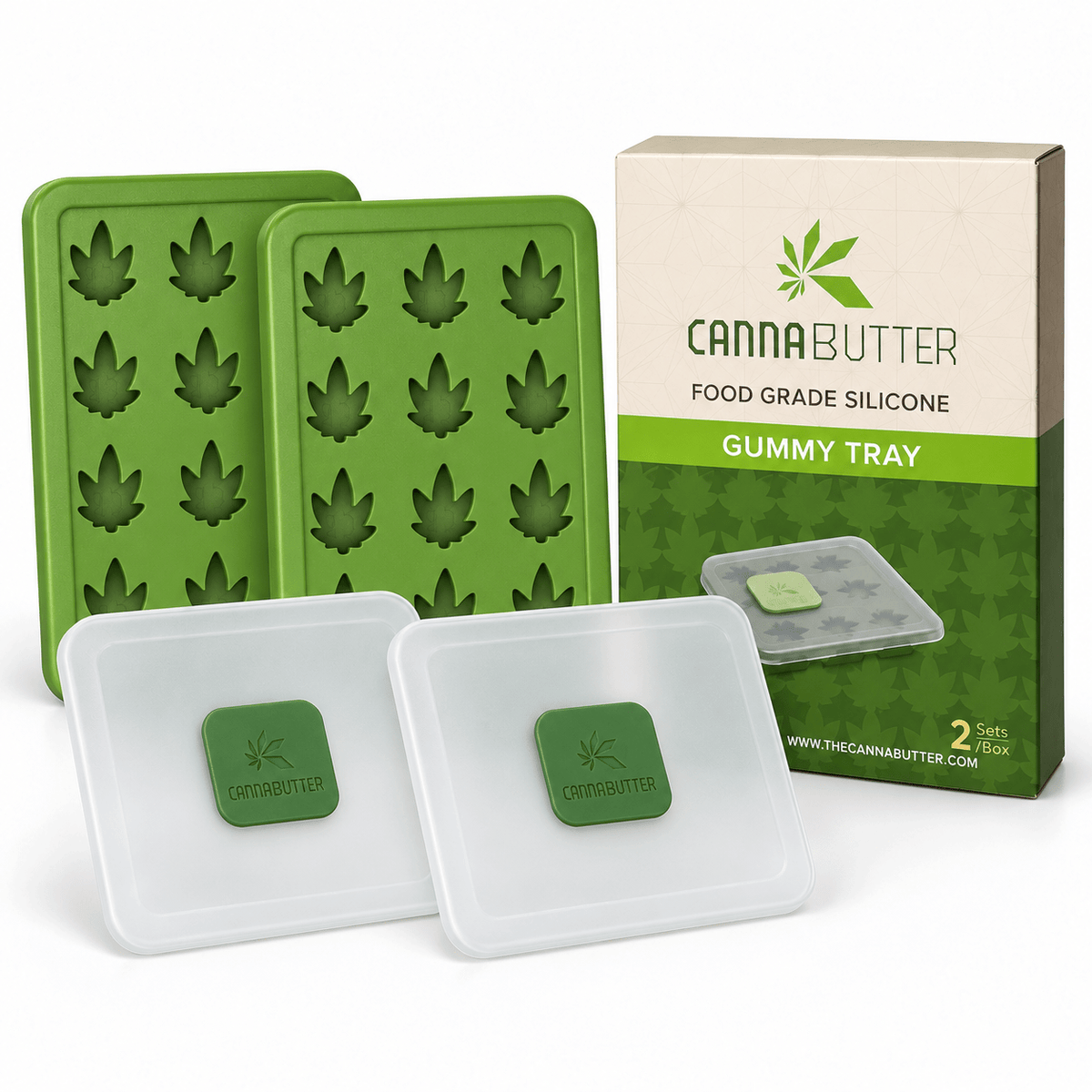 CannaButter Leaf-Shaped Gummy Trays- 2pk | Shisha Glass