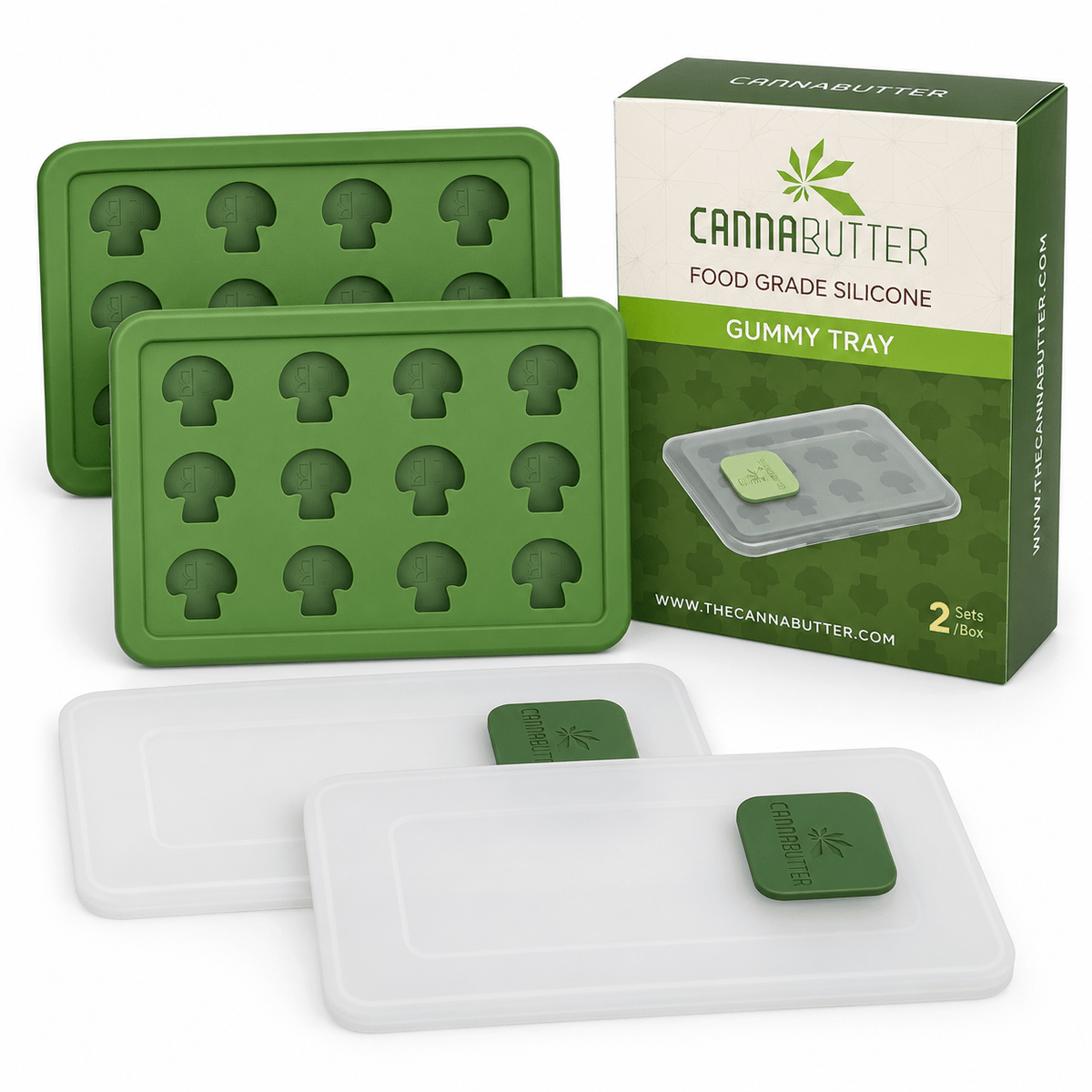 CannaButter Mushroom-Shaped Gummy Trays- 2pk | Shisha Glass