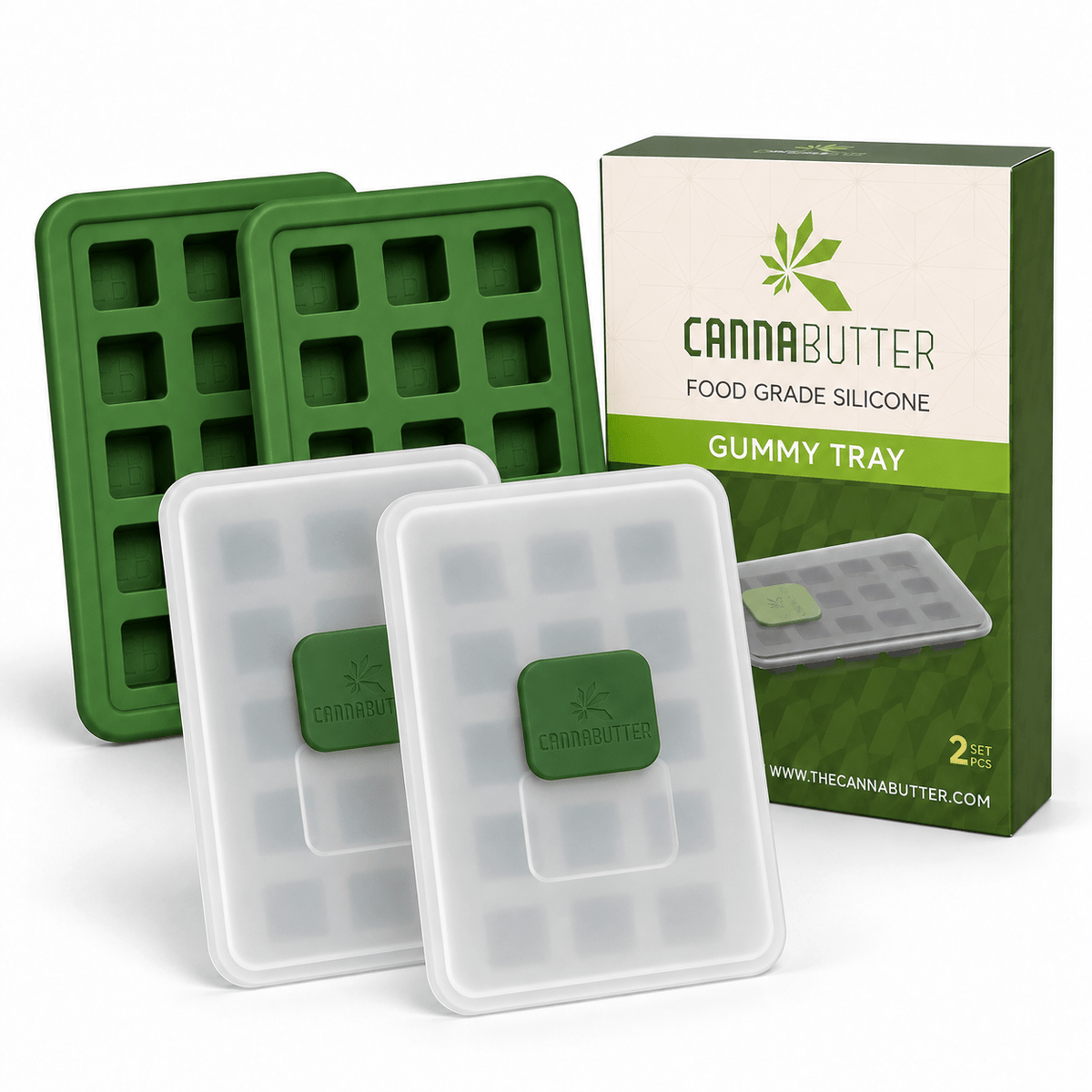 CannaButter Square Gummy Trays– 2Pk | Shisha Glass