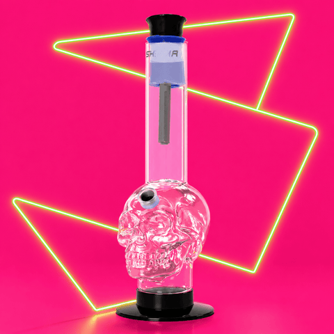 Clear Acrylic Skull Base Waterpipe 32cm | Shisha Glass