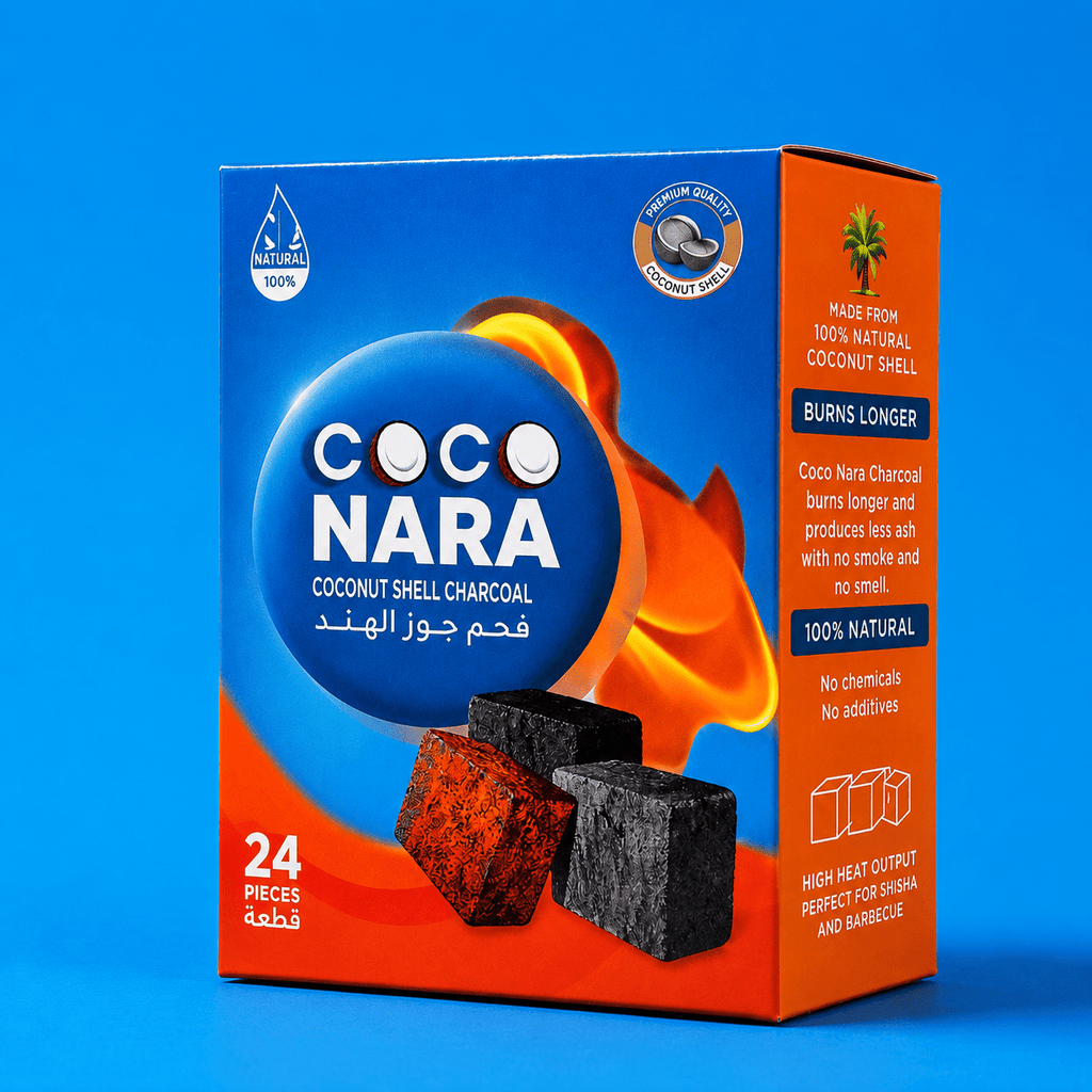 Coco Nara Coconut Shell Charcoal (24 Pieces) | Shisha Glass