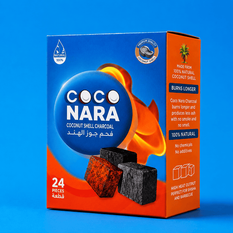 Coco Nara Coconut Shell Charcoal (24 Pieces) | Shisha Glass