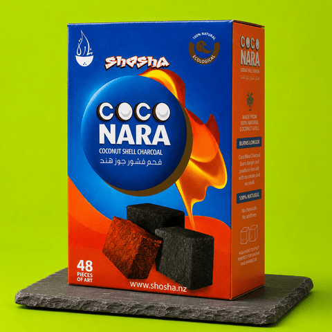 Coco Nara Coconut Shell Charcoal (48 Pieces) | Shisha Glass