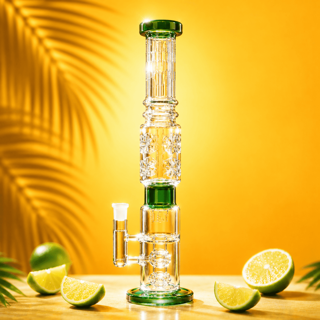 Cog Base Glass Waterpipe with Percolator 50cm | Shisha Glass