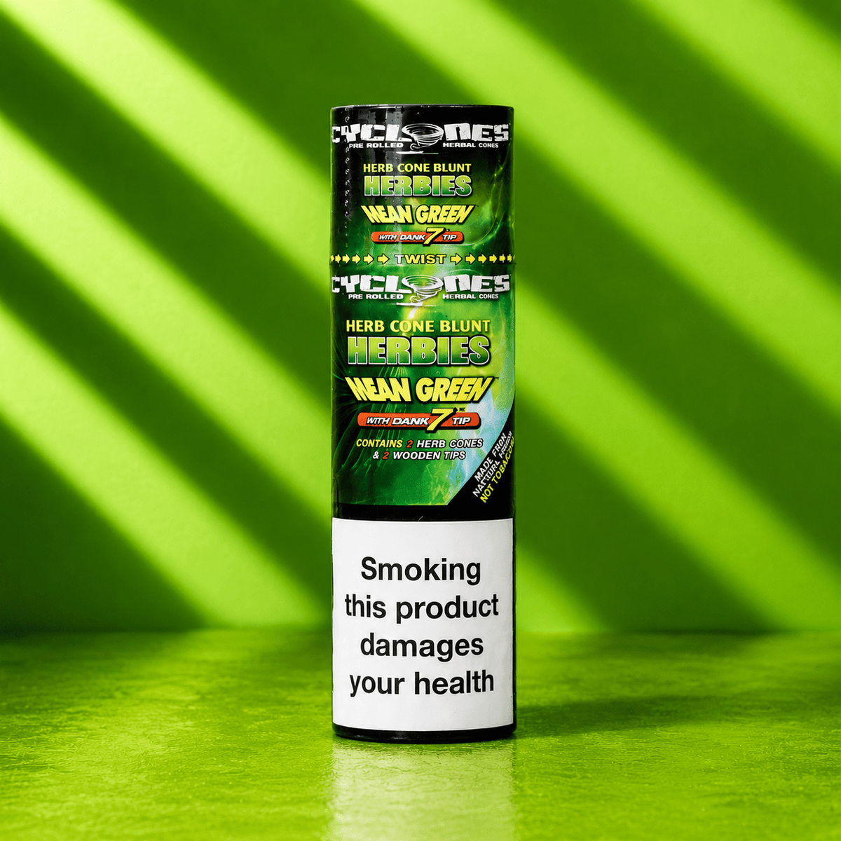 Cyclone Herbies Mean Green 2pk | Shisha Glass