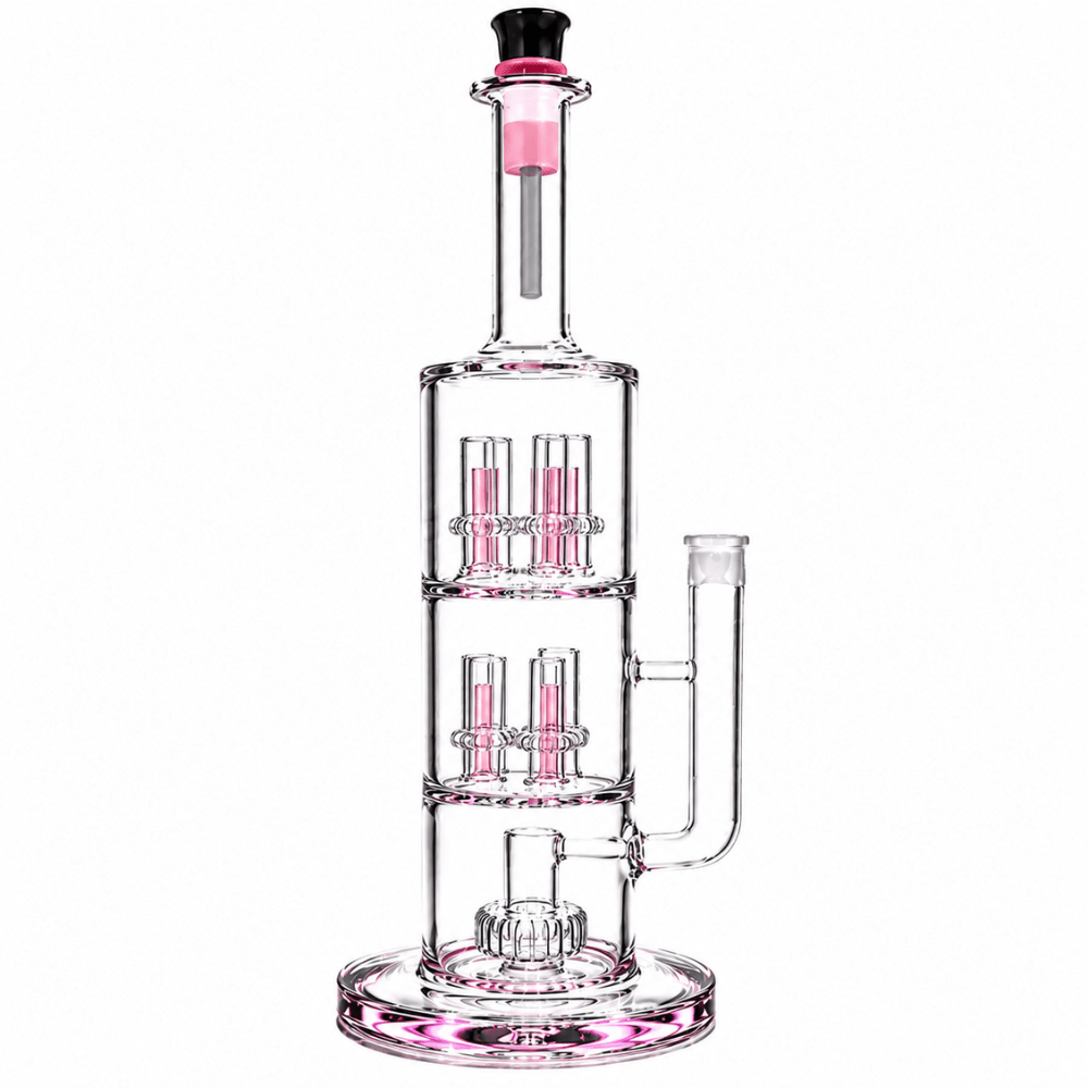 Cylinder Glass Waterpipe with Double Percolator 45.5cm | Shisha Glass