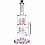 Cylinder Glass Waterpipe with Double Percolator 45.5cm | Shisha Glass