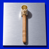 Dokha Brass & Wooden Smoking Pipe 10cm | Shisha Glass