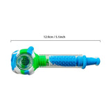 Dokha Colored Glass & Silicone Pipe 13cm | Shisha Glass