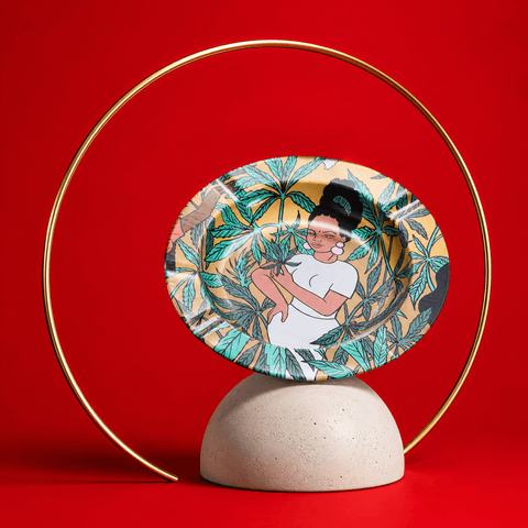 Dokha Colored Round Ash Tray | Shisha Glass