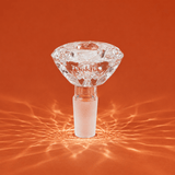 Dokha Diamond Shine Bowl Drop Cone Glass Pipe 14mm | Shisha Glass
