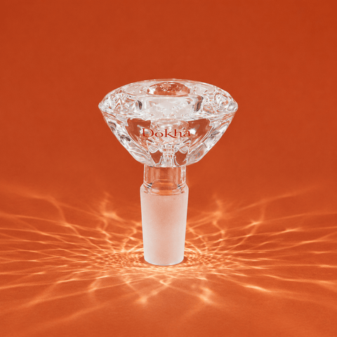 Dokha Diamond Shine Bowl Drop Cone Glass Pipe 14mm | Shisha Glass