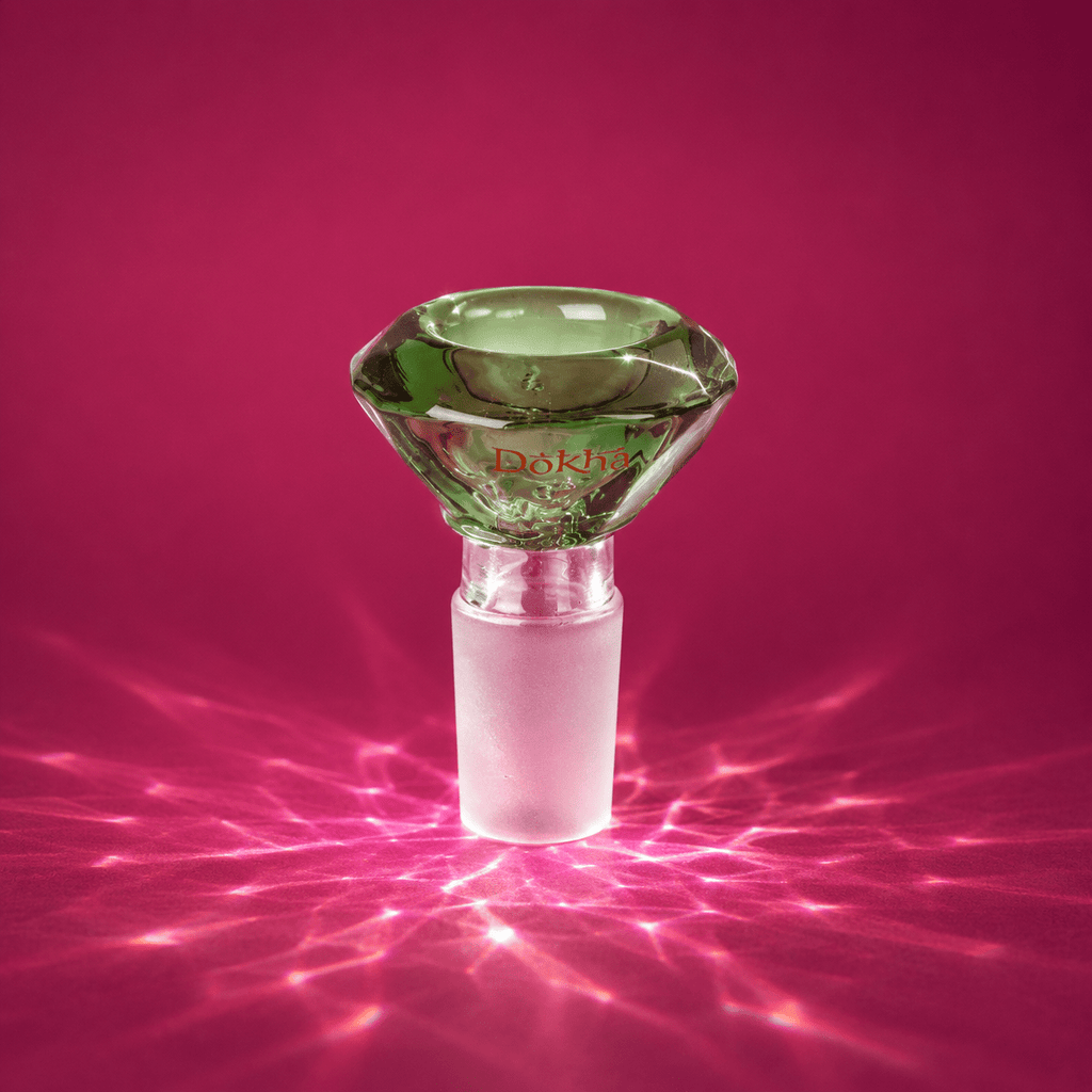 Dokha Diamond Shine X2 Bowl Drop Cone Glass Pipe 18mm | Shisha Glass