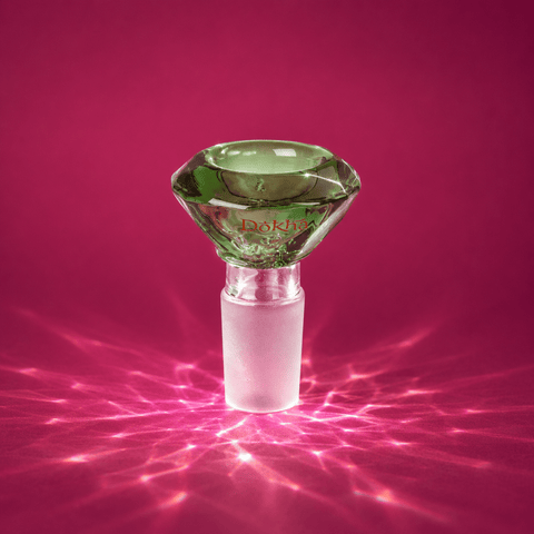 Dokha Diamond Shine X2 Bowl Drop Cone Glass Pipe 18mm | Shisha Glass