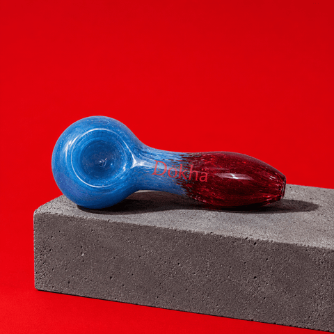Dokha Double Colored Glass Smoking Pipe 10cm | Shisha Glass