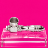 Dokha Electroplated Brass Smoking Pipe 7.5cm | Shisha Glass