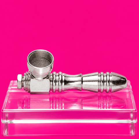 Dokha Electroplated Brass Smoking Pipe 7.5cm | Shisha Glass