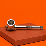 Dokha Electroplated Brass Smoking Pipe 7.7cm | Shisha Glass
