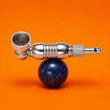 Dokha Electroplated Brass Smoking Pipe 8.4cm | Shisha Glass