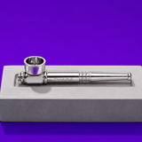 Dokha Electroplated Brass Smoking Pipe 9cm | Shisha Glass