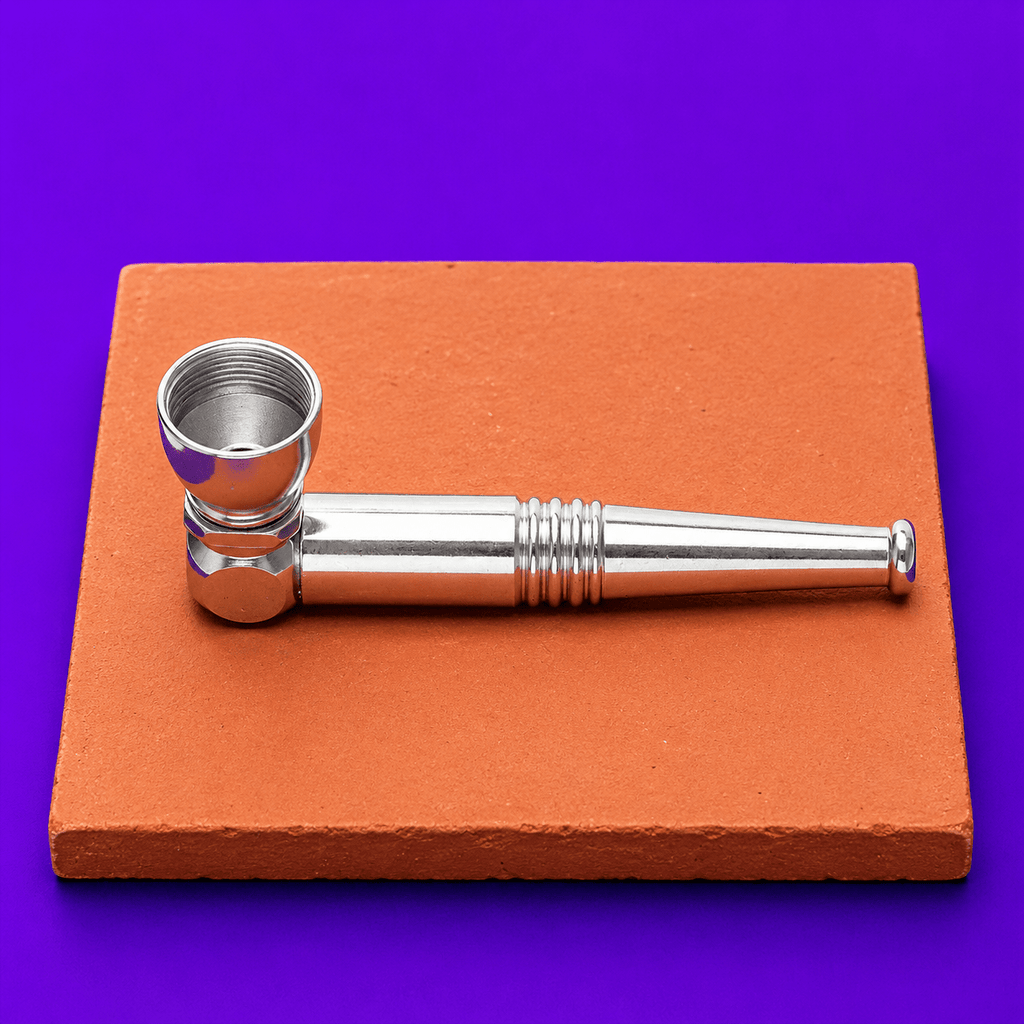 Dokha Electroplated Metal Smoking Pipe 8.6cm | Shisha Glass