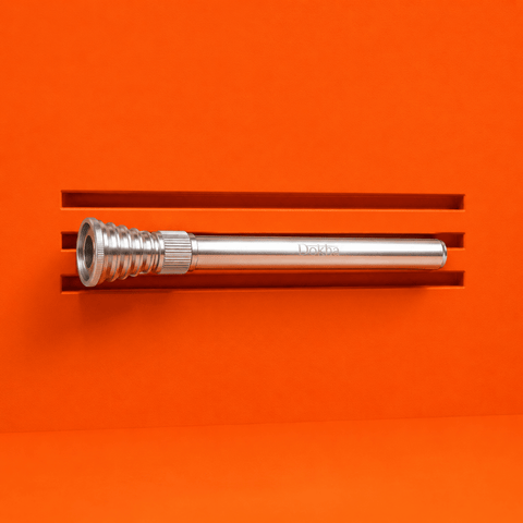 Dokha Flair Metal Stem Silver 14mm 12cm | Shisha Glass
