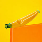 Dokha Glass Banana Shape Smoking Pipe 13cm | Shisha Glass